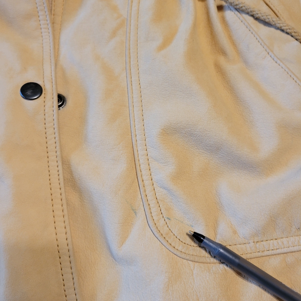 Chamonix men's light tan soft leather long sleeved with side pockets size small - Picture 10 of 16